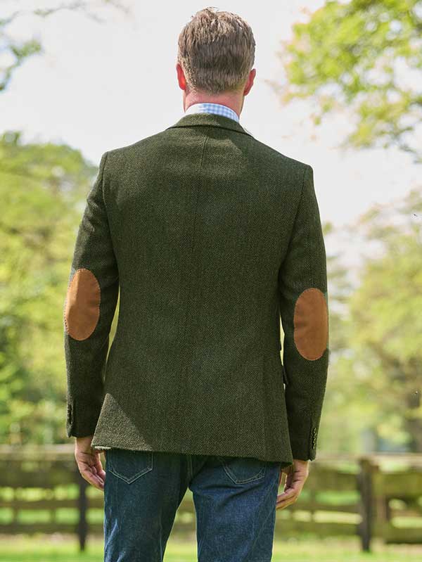 Harris Tweed Jacket London In Green Island Herringbone - Afbeelding 2