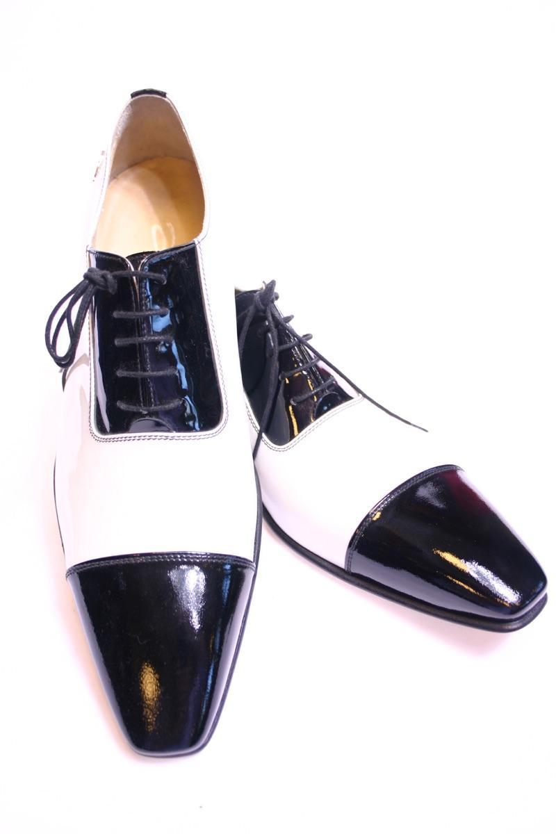 Schoen, zwart/wit lak van Archetipo