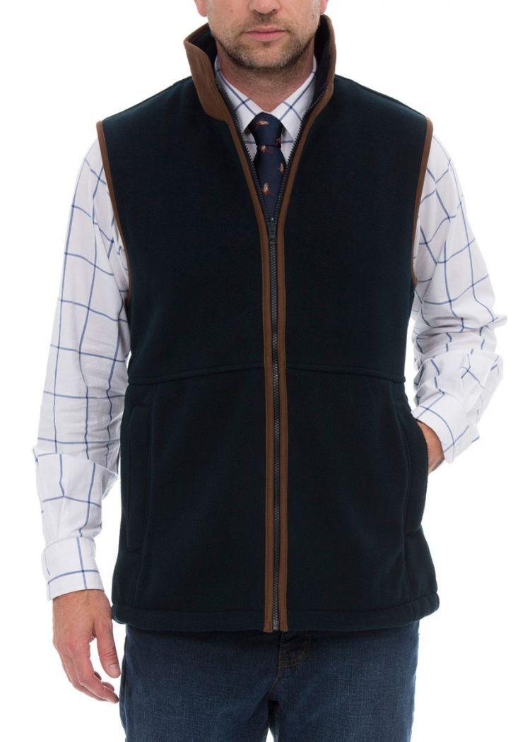 Fleece Waistcoat In Dark Navy - Afbeelding 2