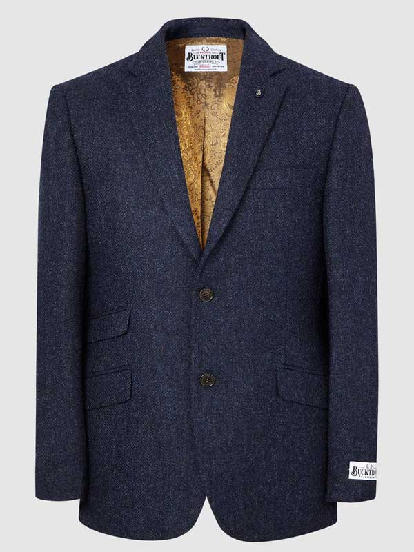 Tweed kostuum Donkerblauw - Afbeelding 2