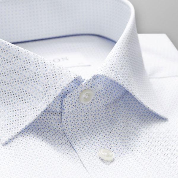 Sky blue micro print shirt - Afbeelding 2