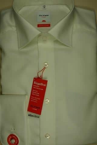 Trouwhemd ivoor Dubb. manchet - Afbeelding 2