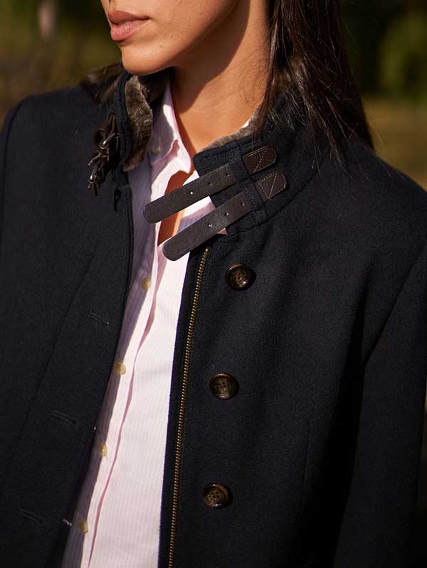 DamesJas Paula In Wol-Kasjmier In Navy - Afbeelding 2