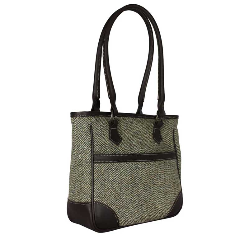 Harris Tweed Shire Long Handled Bag - Lovat Herringbone - Afbeelding 2