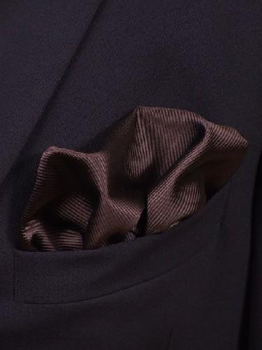 Pochet 100% zijde Donker Bruin