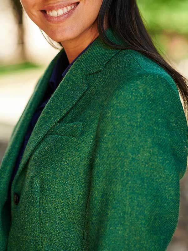 Harris Tweed Dames Jasje Carola In Green Twill - Afbeelding 3