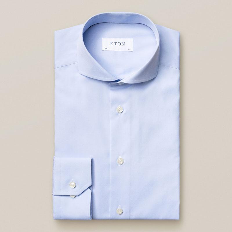 Sky blue poplin shirt