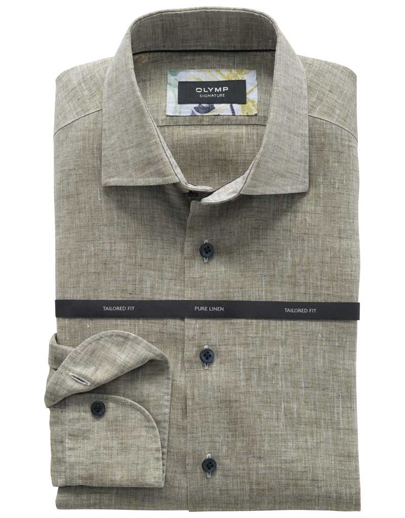 OLYMP SIGNATURE Tailored Fit, SIGNATURE Kent, Kaki