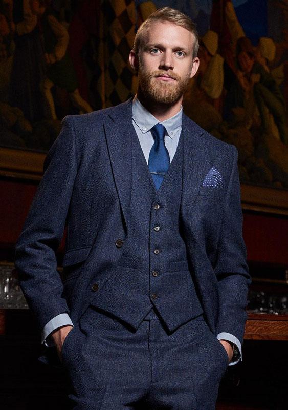 Yorkshire Tweed Colbert, Patrick Jacket - Blue - Afbeelding 3