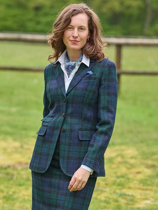 Harris Tweed Dames Jasje Carola In Blackwatch