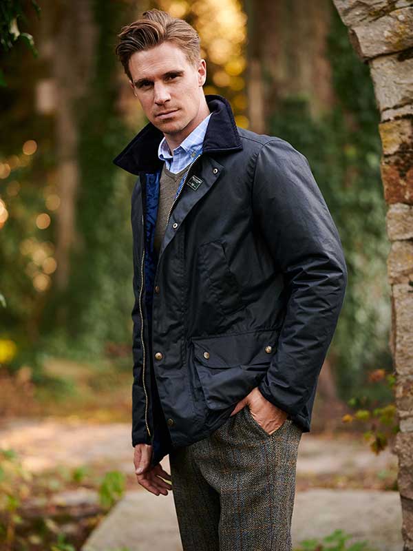 Wellington Waterafstotende Wax jas Blauw