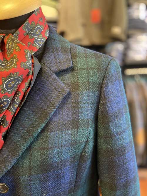 Harris Tweed Damesjas In Blackwatch - Afbeelding 2