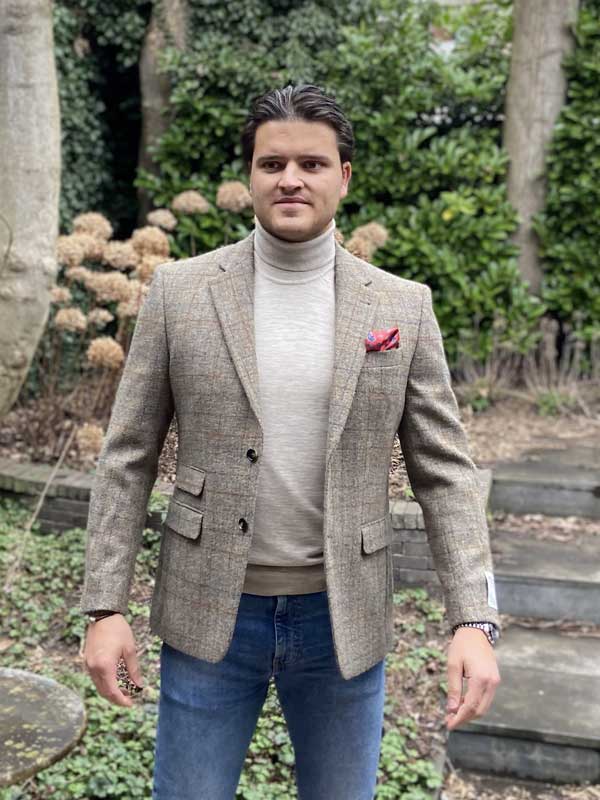 DF Harris Tweed Jacket 170 - Black Tie