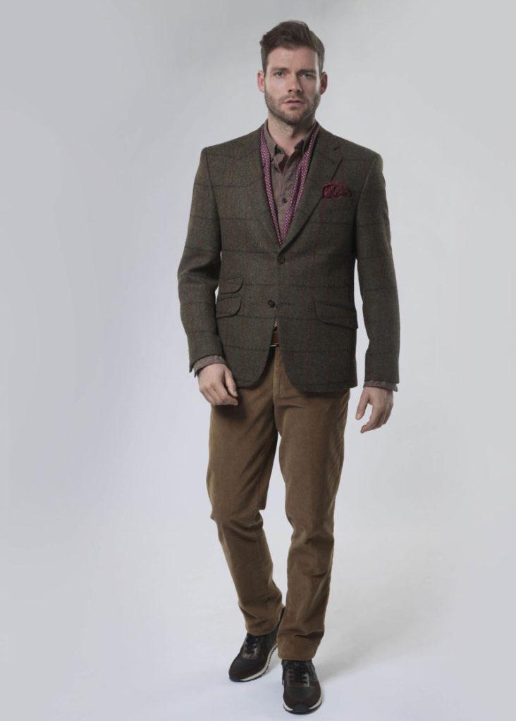 Harris Tweed Jacket London Green Overcheck - Afbeelding 6