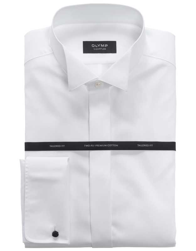 Smokingshirt, Olymp Signature, Tailored Fit, Signature Vadermoordenaar, Wit