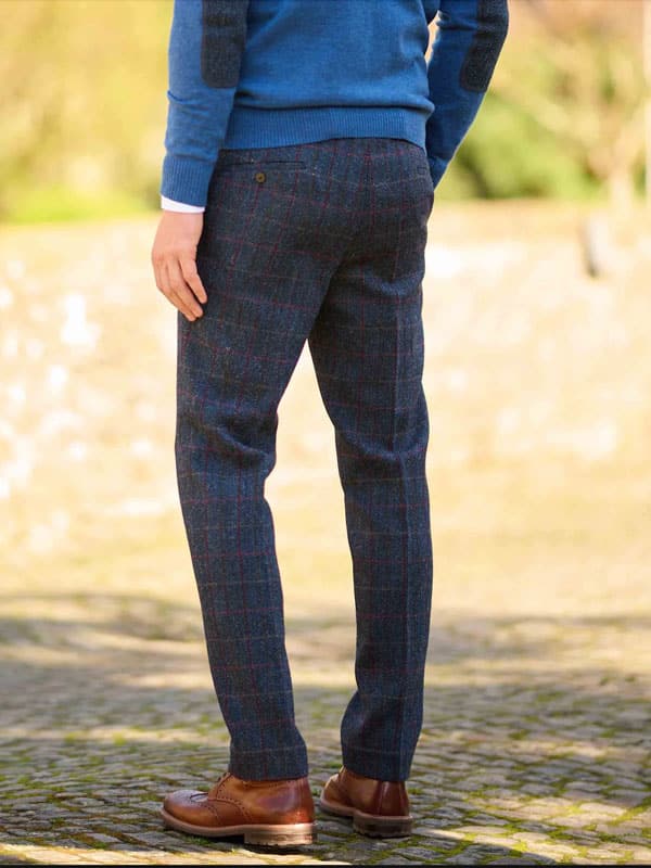 Harris Tweed Pantalon Mr. Miller In Scottish Blue - Afbeelding 2