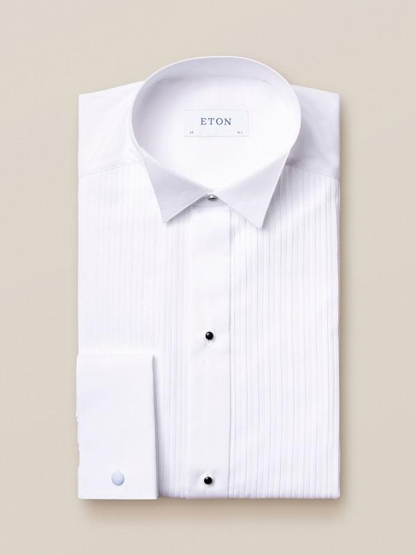 Eton Smokingshirt Slimfit Opstaande Boord