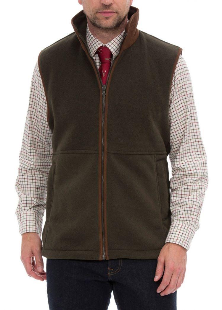 Fleece Waistcoat In Green - Classic Fit - Afbeelding 2