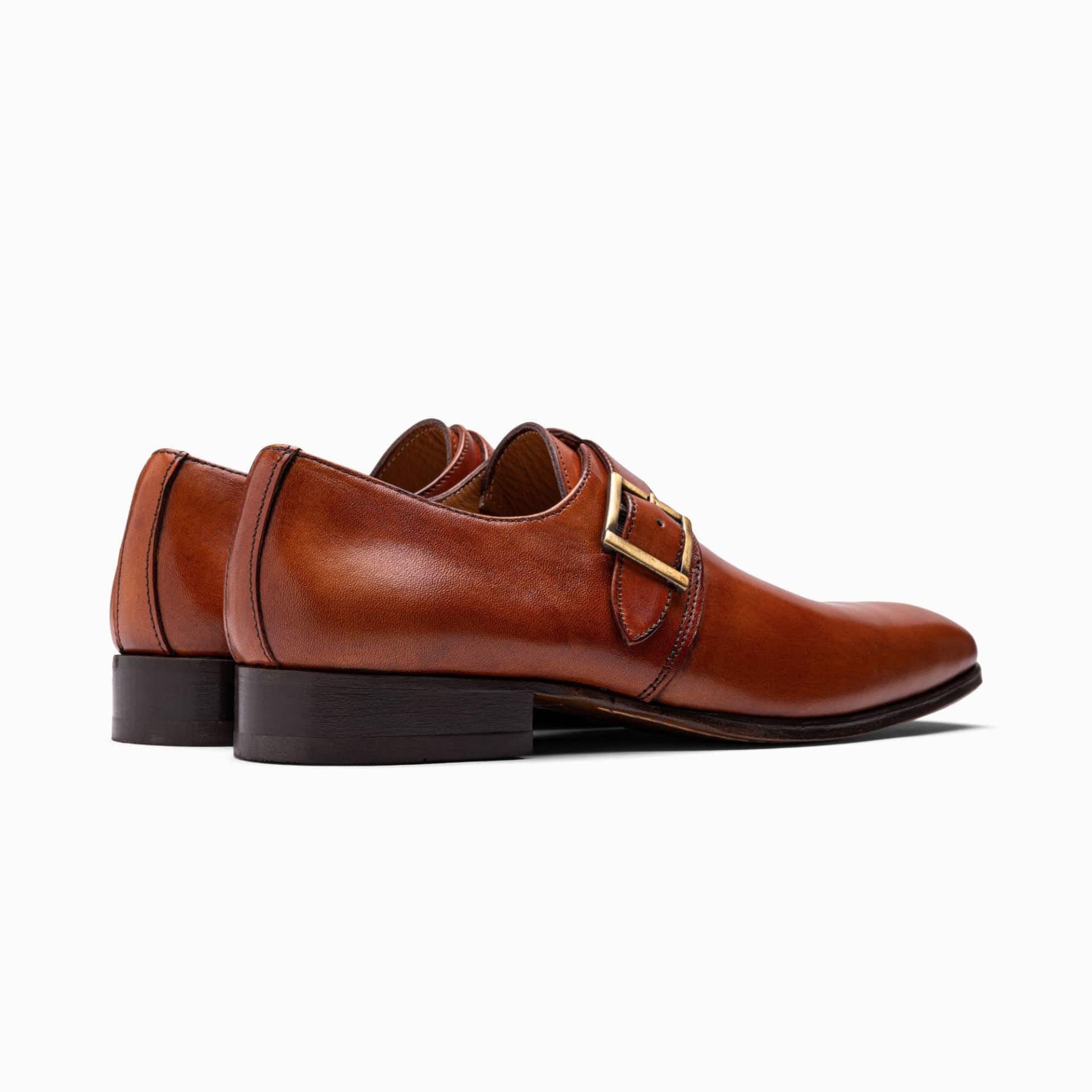 Paulo Bellini Buckle Shoe Belluno Leather Cognac - Afbeelding 3