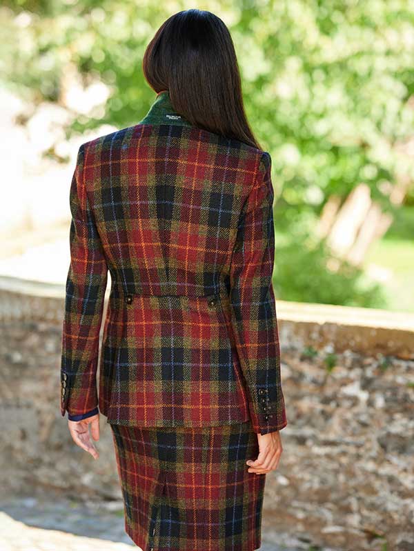 Harris Tweed Dames Jasje Carola In Check Of Island - Afbeelding 3