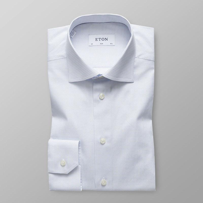 Sky blue micro print shirt