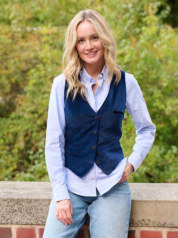 Wellington Harris Tweed Dames Vestje Velours