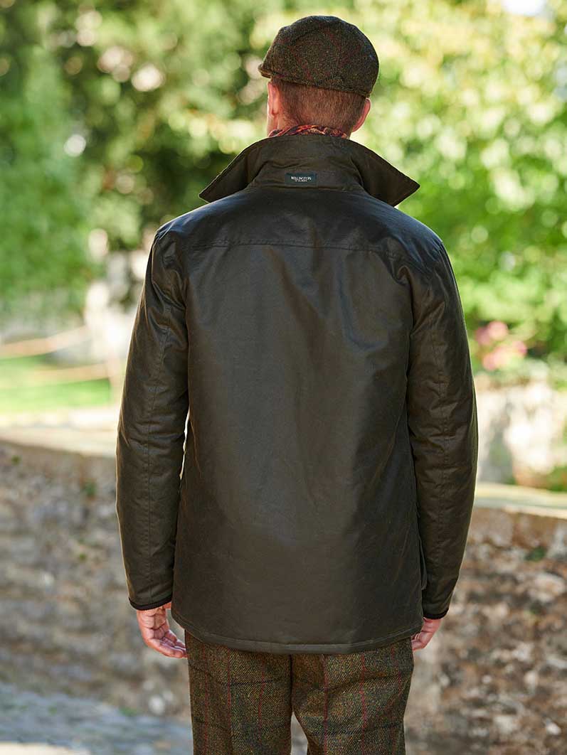 Wellington Waterafstotende Wax Jas Olijf - Afbeelding 4