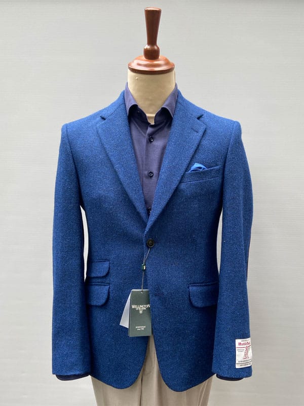 Harris Tweed Jacket London in Blue Twill - Afbeelding 2