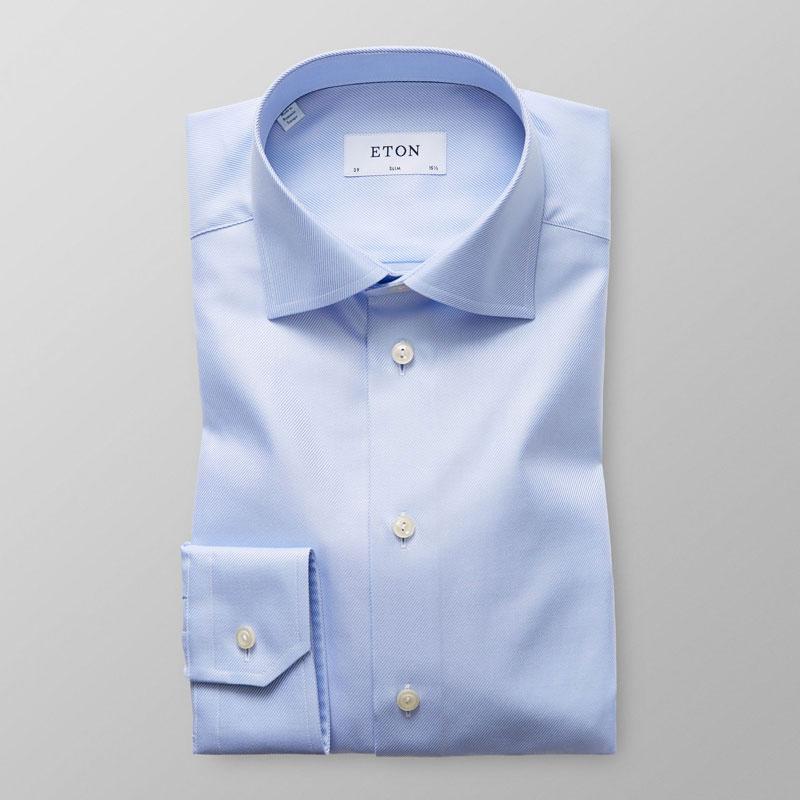 Light blue textured twill shirt