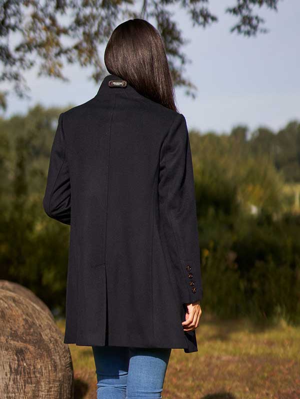 DamesJas Paula In Wol-Kasjmier In Navy - Afbeelding 3