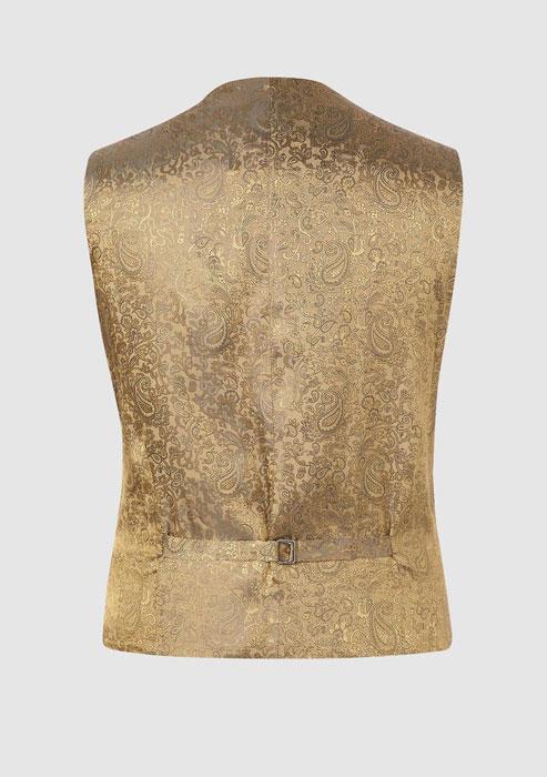 Harris Tweed Vestje, Angus Waistcoat - Mustard - Afbeelding 2