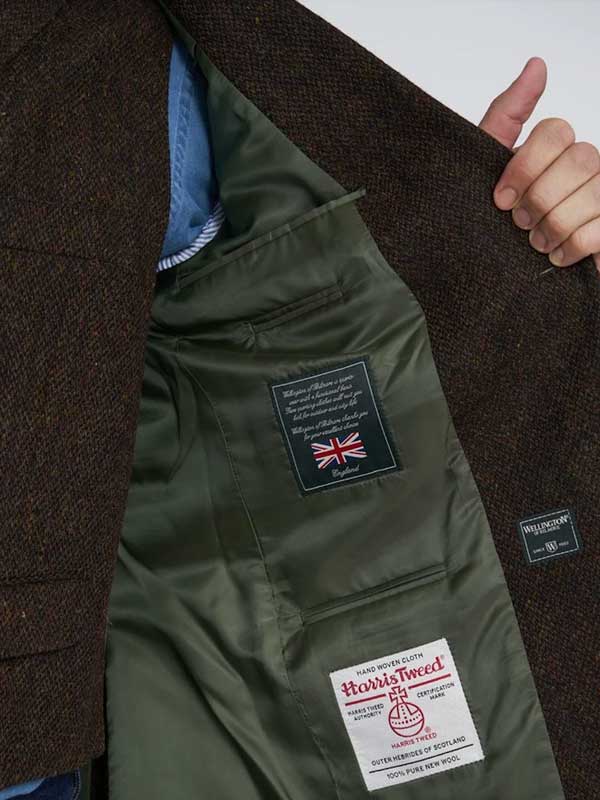 Harris Tweed Jacket "London" In Multicolor - Afbeelding 4