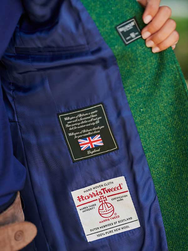 Harris Tweed Dames Jasje Carola In Green Twill - Afbeelding 2