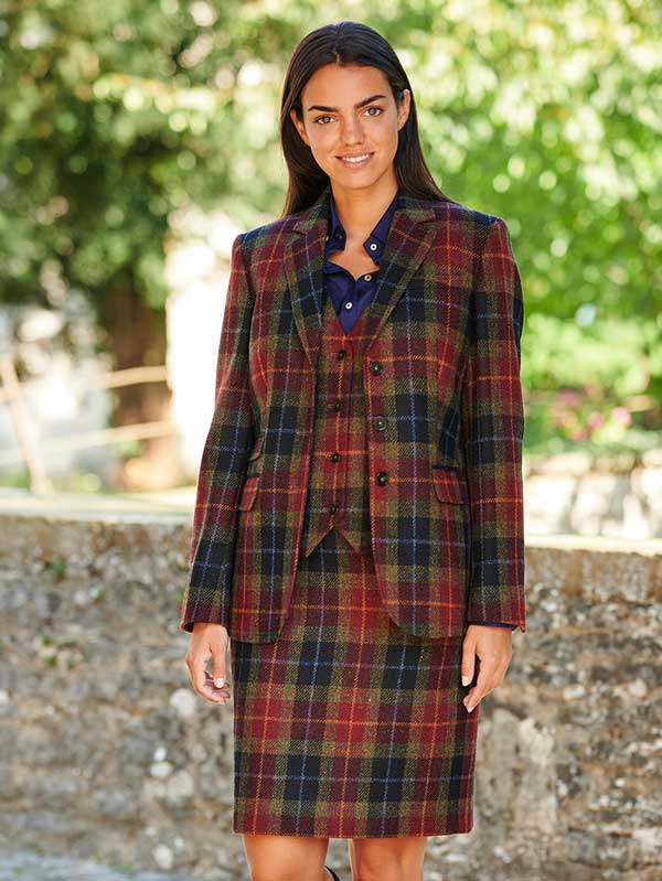 Harris Tweed Dames Jasje Carola In Check Of Island