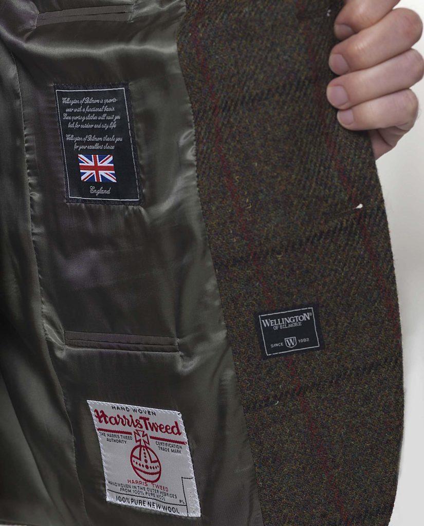Harris Tweed Jacket London Green Overcheck - Afbeelding 3