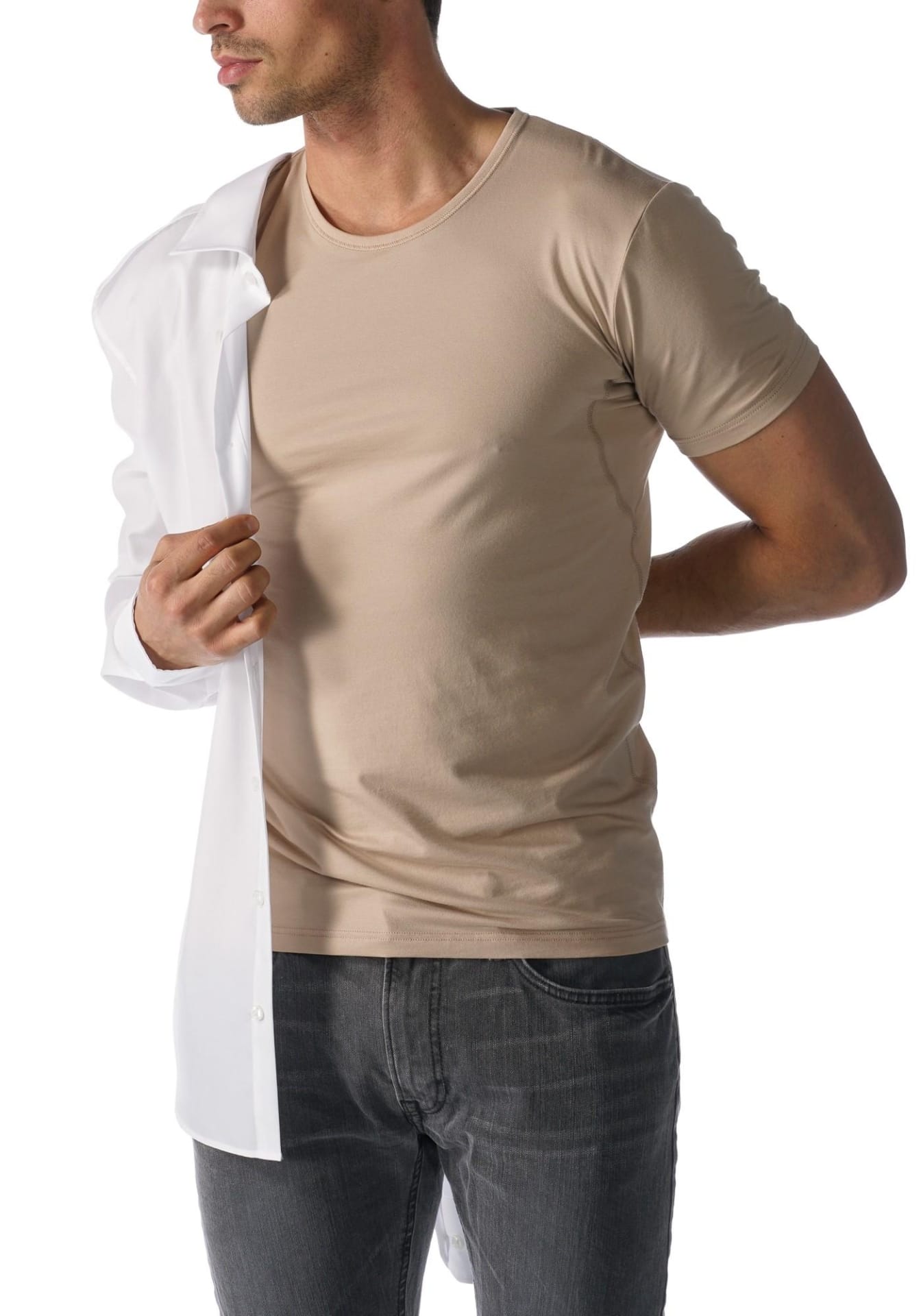 Ondershirt Ronde Hals Huidskleur - Afbeelding 5