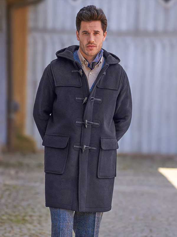 Dufflecoat Voor Heren In Navy - Afbeelding 4