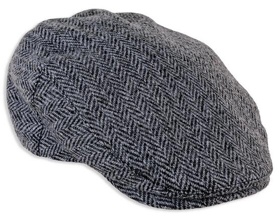 Harris tweed Flat cap Grijs Visgraat
