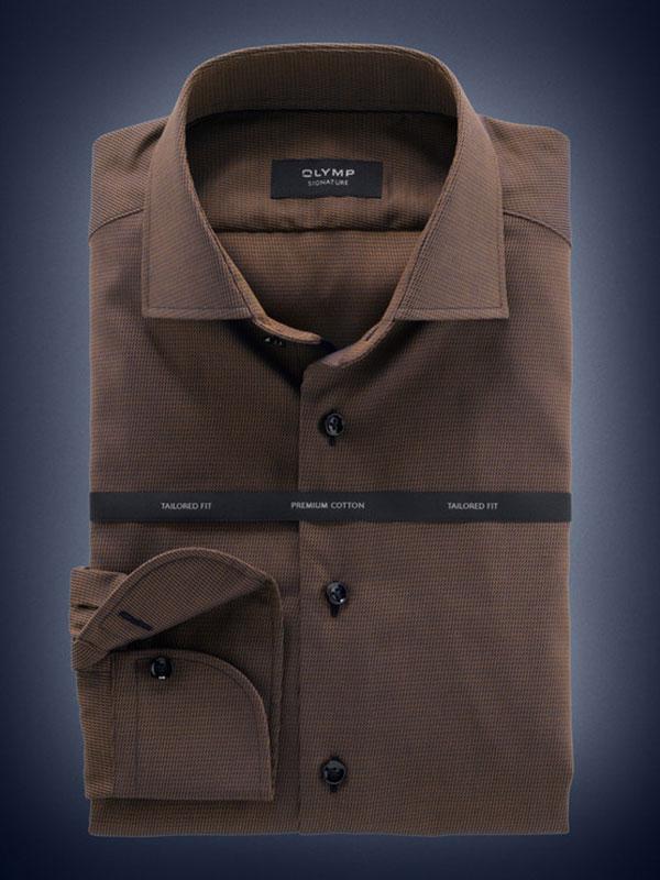 OLYMP SIGNATURE Tailored Fit, SIGNATURE Kent, Bruin