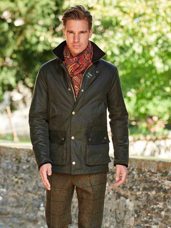 Wellington Waterafstotende Wax Jas Olijf