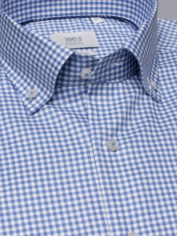 Shirt Eterna Blauw Ruitje - Afbeelding 2