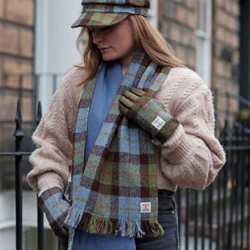 Harris Tweed One Size Ladies Cap in MacLeod Tartan - Afbeelding 2