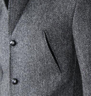 Harris Tweed Colbert, Callum Utility Jacket - Charcoal - Afbeelding 3