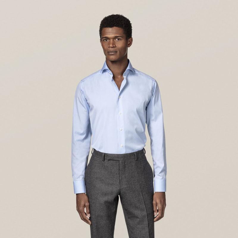 Sky blue poplin shirt - Afbeelding 3