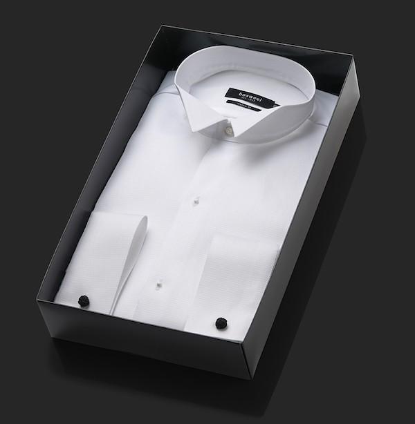 Rokhemd wit Pique ml 7, Bosweel