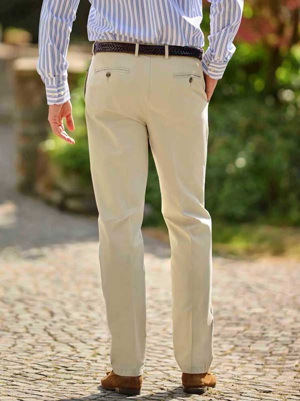 Heren Chino Katoen "Mr. Jones" In Light Sand - Afbeelding 2