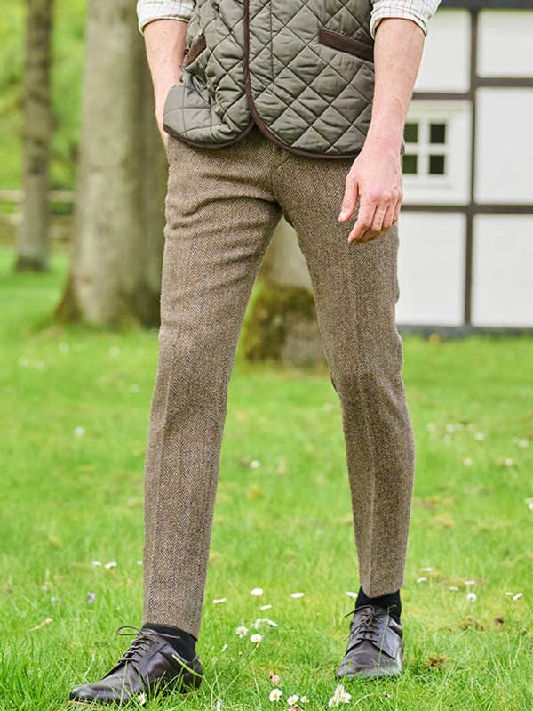 Harris Tweed Pantalon Mr Miller In Country Herringbone