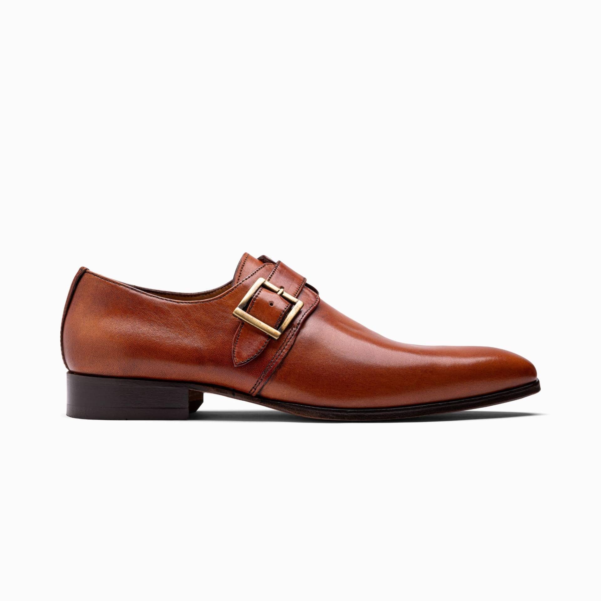 Paulo Bellini Buckle Shoe Belluno Leather Cognac