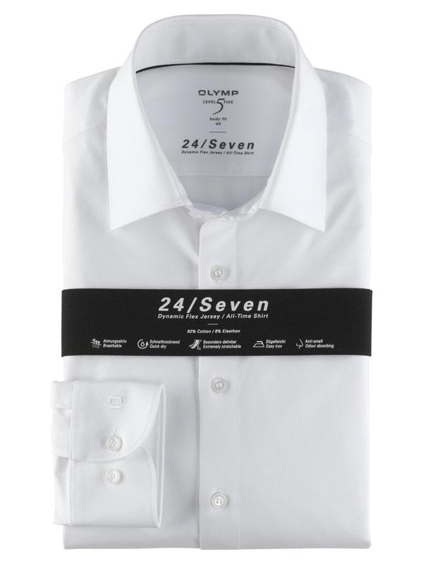 OLYMP Level Five 24/Seven Body Fit, Zakelijke Overhemd, New York Kent, Marineblauw