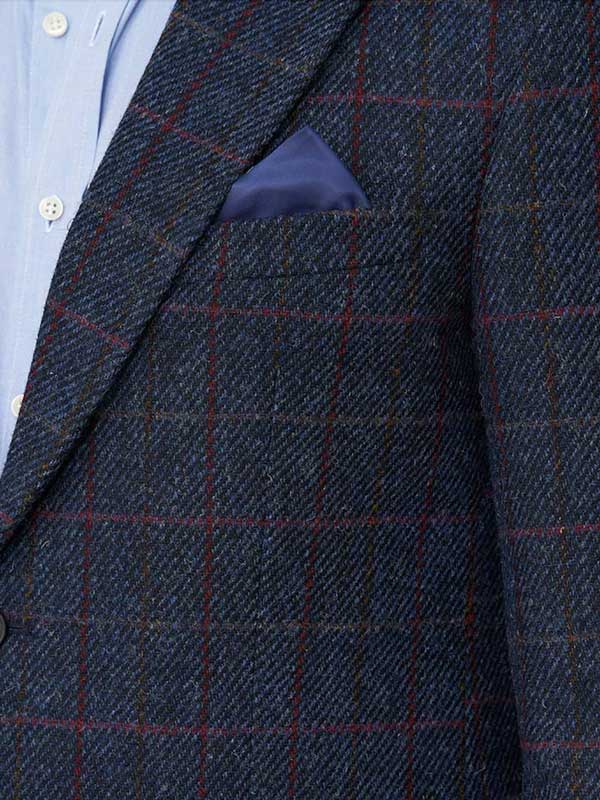 Harris Tweed Jacket "London" In Scottish Blue - Afbeelding 6